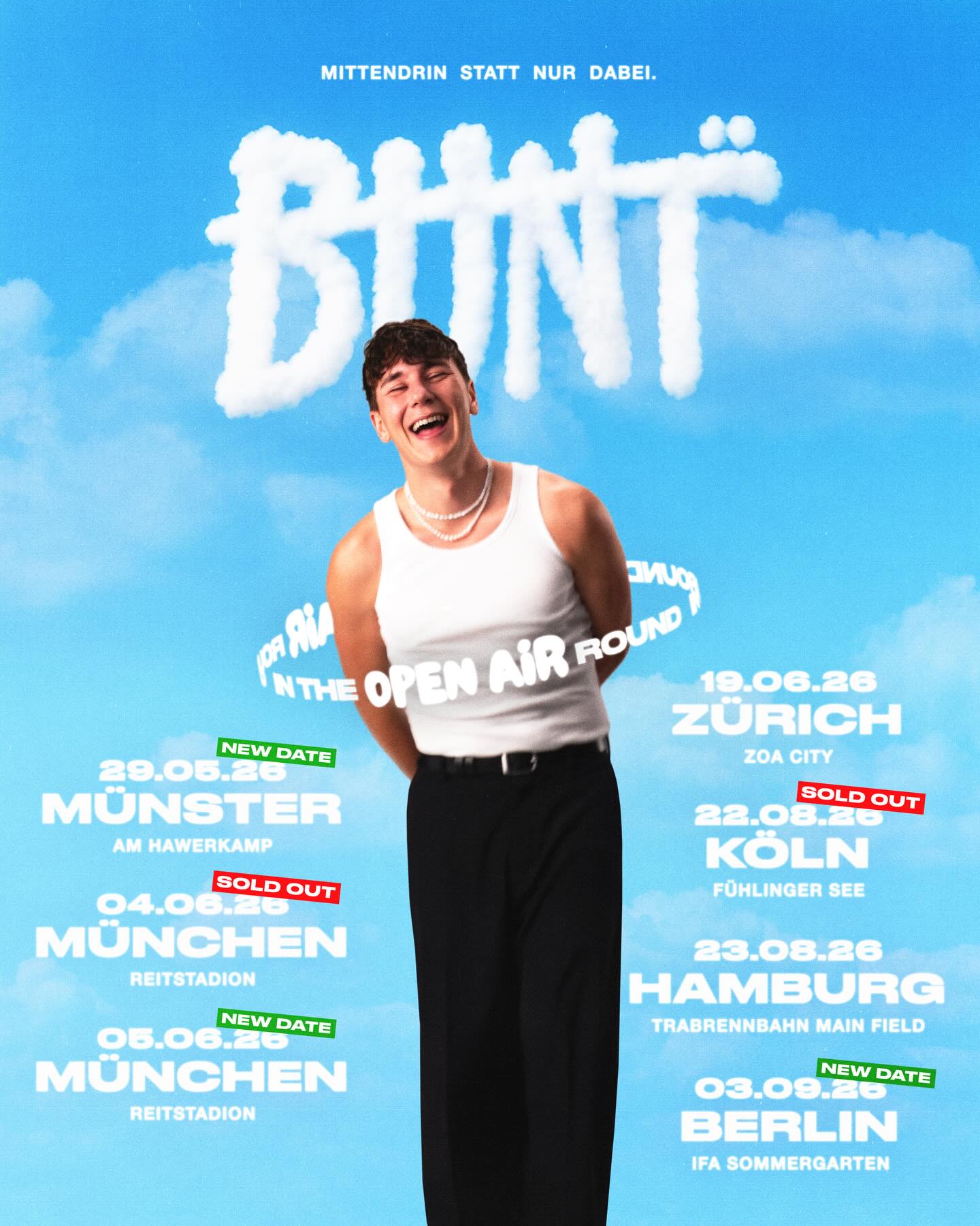 BUNT. In the Round Open Air Tour Poster 2026